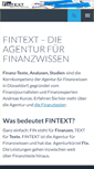 Mobile Screenshot of fintext.de