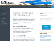 Tablet Screenshot of fintext.de